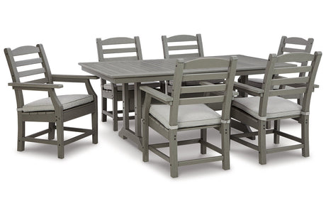 Visola Outdoor Dining Table With 6 Chairs - (P802P3)