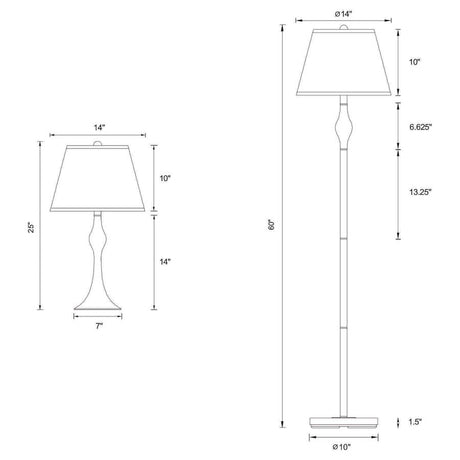 Griffin 3-piece Slender Lamp Set Brushed Nickel - (901235)