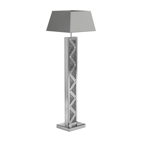 Carmen Geometric Base Floor Lamp Silver - (920140)
