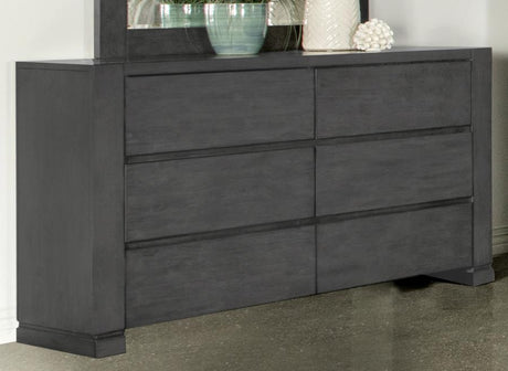 Lorenzo 6-drawer Dresser Dark Grey - (224263)