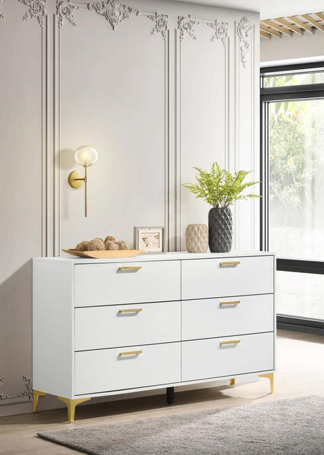 Kendall 6-drawer Dresser White - (224403)