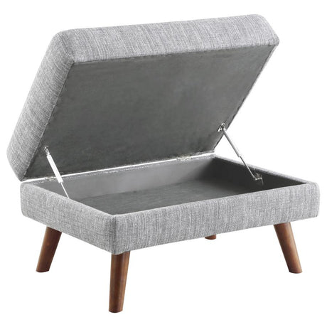 Churchill Ottoman With Tapered Legs Grey - (551303)