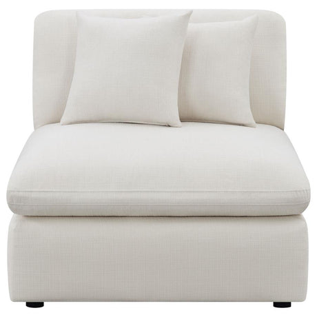Hobson Cushion Back Armless Chair Off-white - (551451)