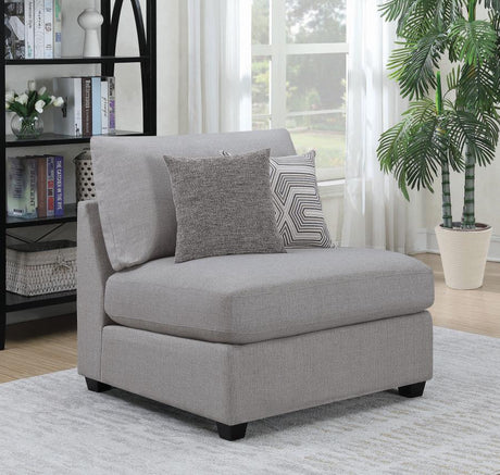 Cambria Upholstered Armless Chair Grey - (551511)