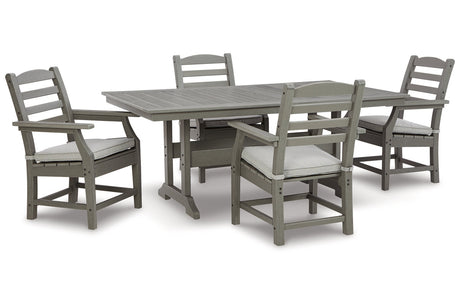 Visola Outdoor Dining Table With 4 Chairs - (P802P4)