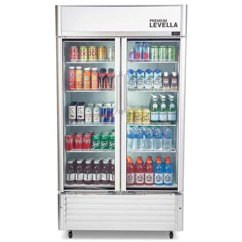 18 cu ft Double Door Display Refrigertor in Silver - (PRN185DX)